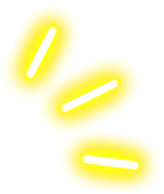 Yellow neon expression mark surprise